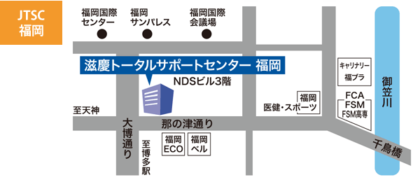 地図 JTSC福岡