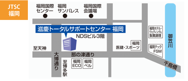 地図 JTSC福岡